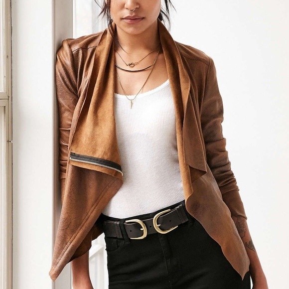silence + noise Jackets & Blazers - UO Drapey Vegan Suede Jacket (NWOT)